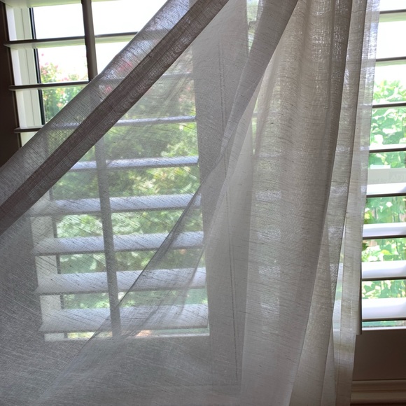 Threshold Linen Grommet Sheer Curtain Panels (6) - Picture 5 of 5